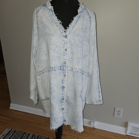 Promesa Tops - Promesa Blue and white Women's Dress or tunic